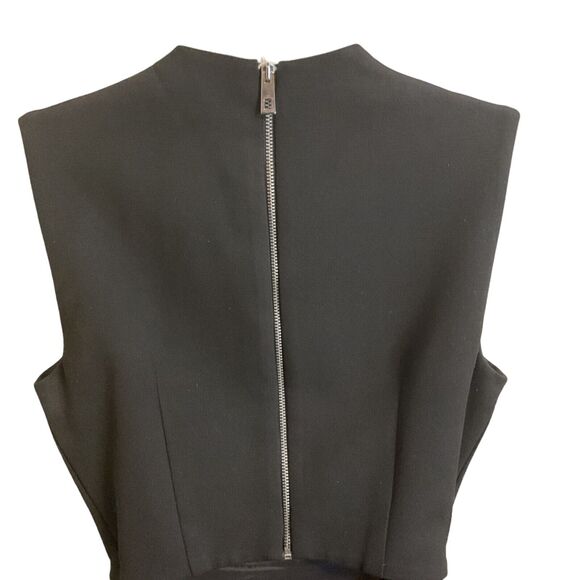 French Connection Women's Dress SZ 2 Black Mini w/ Attach Necklace Formal - Picture 11 of 13